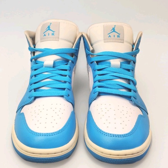 Nike Air Jordan 1 Mid Dark Powder Blue White Grey BQ6472-400 Women's Size 8.5 - Picture 7 of 12